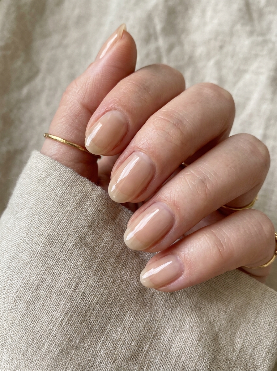 Nude Glass Nails als Glass Nails Inspiration 2026